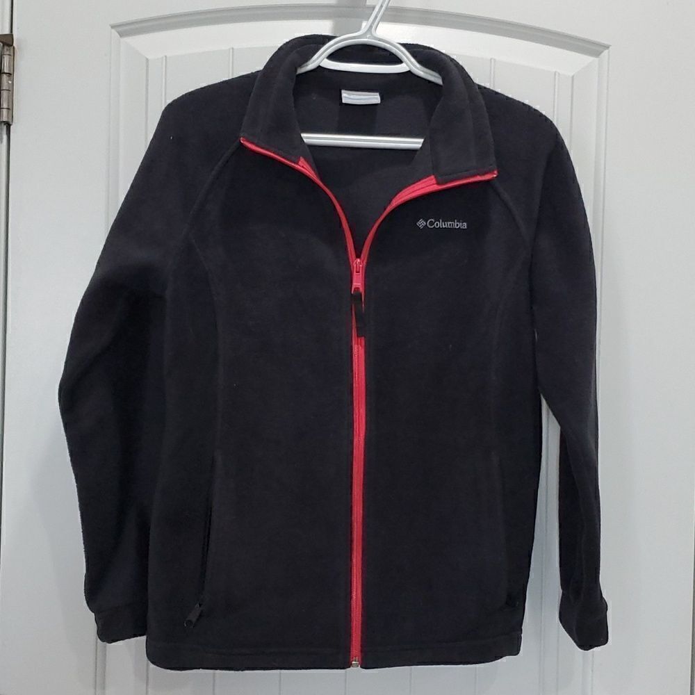 Columbia Youth, Black Zip up Fleece Jacket,  Size Xl